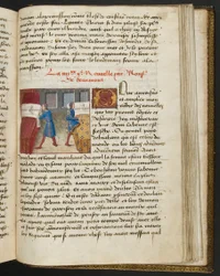 Seite aus Cent Nouvelles Nouvelles, c.1461-62