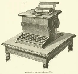 Amerikanische Schreibmaschine (Stich)