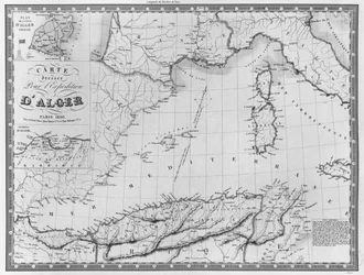 Für die Algier-Expedition angefertigte Karte, 1830