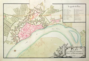 Karte von Düsseldorf (Feder & Tinte auf Papier)