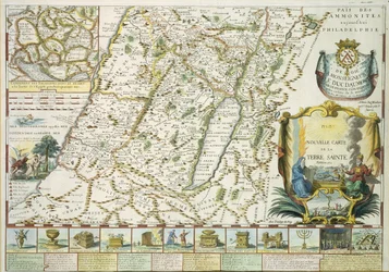Karte des Heiligen Landes zur Zeit des Alten Testaments von Monsignore Abbé de la Grive, 1772