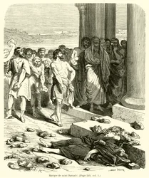 Martyrium des heiligen Barnabas (Gravur)
