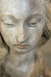 Maria Magdalena, Ende 15. Jahrhundert (polychromer Stein)