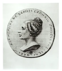 Medaille mit Sophie Germain (1776-1831)