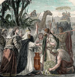 Begegnung von Abraham und Melchisedek (Gravur)