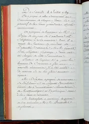 Protokoll einer Sitzung der Akademie der Wissenschaften, 4. Juli 1789
