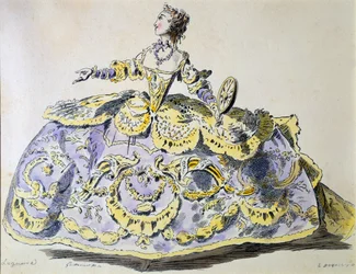 Miss Laguerre als Fortuna, Faksimile von A. Guillaumot fils (handkolorierter Stich)