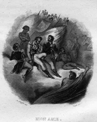 Mon soul Chanson de Beranger in „Oeuvres complètes“ (1834) von Pierre Jean de Beranger (1780-1857), französischer Dichter und Liedermacher