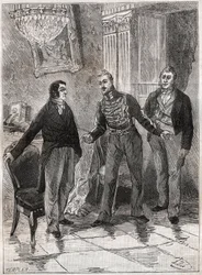 Julimonarchie - November 1834 - Adolphe Thiers (1797-1897) beim Herzog von Orléans Louis Philippe I. (1773-1850)