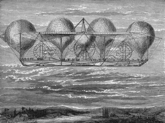 Herr Petins Fluggerät (Projekt von 1850) - in „Album der Wissenschaft; berühmte Wissenschaftler; Große Entdeckungen“ 1896