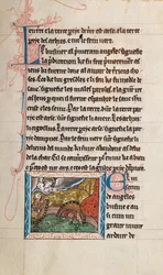Ms65 f28r, Kommentar zur Apokalypse des Heiligen Johannes, spätes 13. Jahrhundert