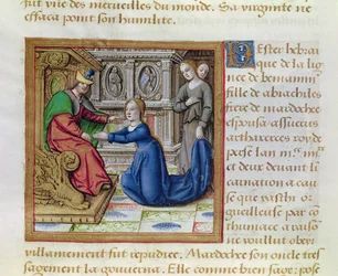 Ms 17 Esther, aus Vie des Femmes Celebres, ca. 1505