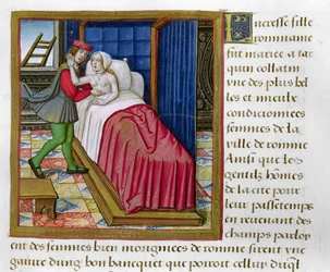 Ms 17 Lucretia, aus Vie des Femmes Celebres, ca. 1505