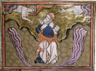 Ms 21 Der Prophet Ezechiel, Miniatur aus einer Bible Historiale