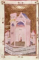 Der Tempel von Jerusalem, aus Postilles sur la Bible von Nicolas de Lyre