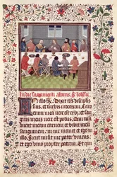 Ms 370 fol.184 Das letzte Abendmahl