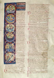 Die sechs Tage der Schöpfung, aus der Bibel von St. Sulpicius von Bourges