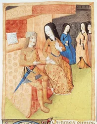 Aeneas und Dido, aus den Werken von Virgil, 1469