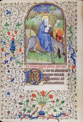 Die Flucht nach Ägypten, aus einem Stundenbuch, Amiens