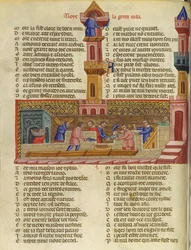 Ms. 782 Der Bau Trojas, Illustration aus Le Roman de Troie von Benoît de Sainte-Maure