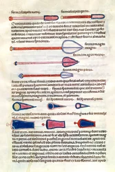 Ms 89 Ter fol.122v Chirurgische Instrumente aus einem Traktat von Abul Qasim Kalaf ibn al-Abbas al Zahrawi (Albucasis)