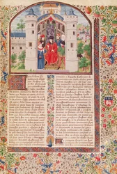 Ms 927 Fol.426 Präsentation der Ökonomie, aus Ethik, Politik und Ökonomie von Aristoteles (384-322 v. Chr.)