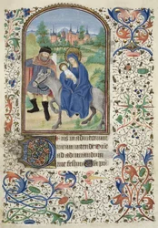 Die Flucht nach Ägypten, aus Glasgow Hours, ca. 1450-60