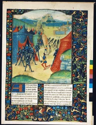 Das Lager von Edward IV., aus Anciennes Chroniques d