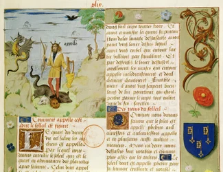 Apollo tötet Python, aus Livre des Eschecs d
