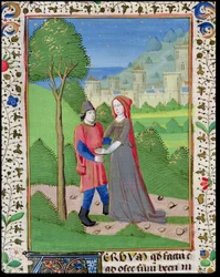 Hosea und die Prostituierte, aus der Bibel von Jean XXII