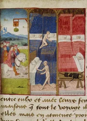 Herberge, aus "Les Cent Nouvelles Nouvelles", 1462