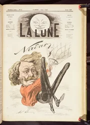 Nadar (1820-1910) Titelseite von La Lune, veröffentlicht Juni 1867
