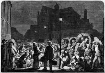 Nachtnachschub der Pariser Hallen, in der Nähe der Kirche Saint Eustache