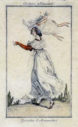 Normannische Tracht: Grisette von Avranches - Gravur, Anfang 19. Jahrhundert