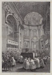 Nordquerhaus des Petersdoms, Vatikanstadt, Rom, Italien (Stich)