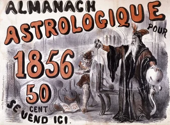 Nostradamus, Astrologe, der die Zukunft erleuchtet - im „Almanach Astrologique“ von 1856
