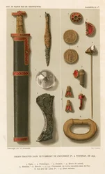 Gegenstände aus dem Grab von Childerich I. in Tournay