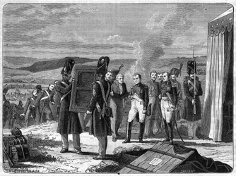 Am Vorabend der Schlacht von Borodino, 7. September 1812: Napoleon vor dem Porträt des Königs von Rom - Das Porträt des Königs von Rom Napoleon II. bringt Napoleon I. am Vorabend der Schlacht von Moskau (Schlacht von Borodino)