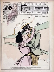 Auf den Befestigungen: Böser Junge (Schläger) und seine Freundin - Titelbild Die Eclipse vom 16.02.1899