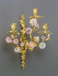 Ein Paar Louis XV Dreizack-Wandleuchter, ca. 1750