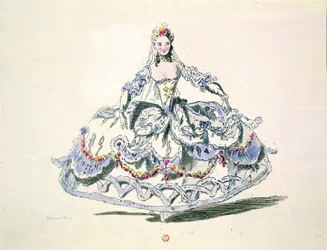 Opernkostüm, aus der Menus Plaisirs Sammlung, Faksimile von A. Guillaumot Fils
