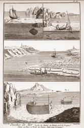 Austernfischerei - „Die große Enzyklopädie oder Wörterbuch der Wissenschaften, Künste und Berufe“ von Denis Diderot und Jean d