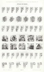 Seite aus Vignettes Typographiques (Gravur)