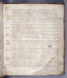Seite aus dem Register des Rates des Parlaments von Paris, Darstellung von Jeanne d