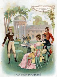 Empire-Periode: Malmaison. Chromolithographie „Au Bon Marché“ um 1890.