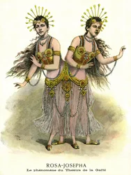 Phänomen im Spektakel: Rosa-Josepha, siamesische Schwestern im Théâtre de la Gaîté in Paris 1891