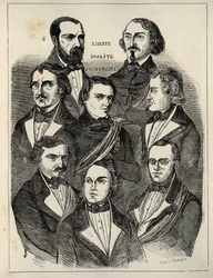 Wahlplakat 1848 - Französische republikanische Politiker
