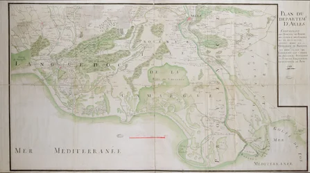 Plan der Abteilungen von Arles, 1789