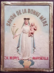 Plakette für Savon de la Bonne Mere, 1880