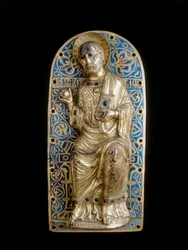 Plakette mit dem Heiligen Marziale, hergestellt von Limosina